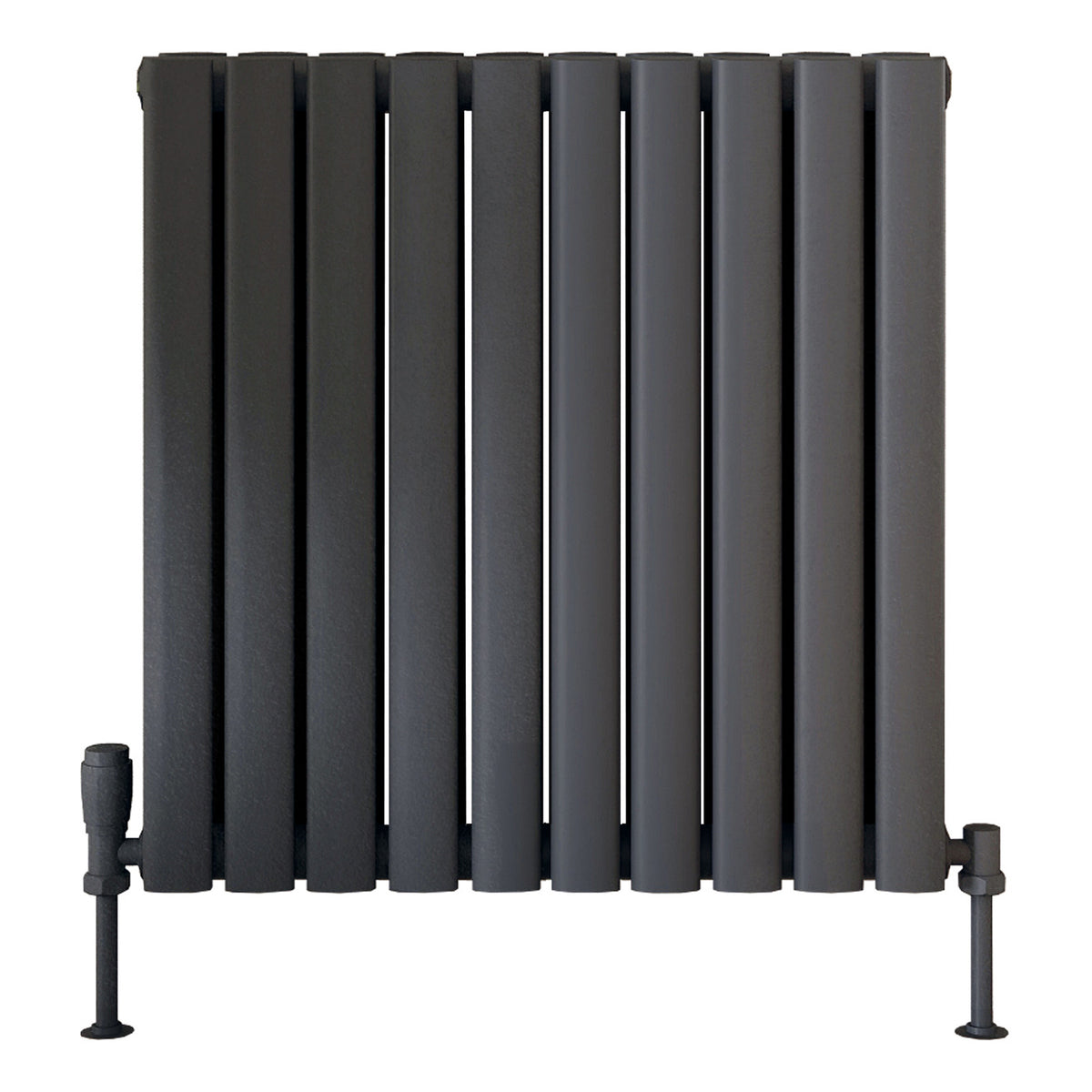 Scudo Apex Horizontal Anthracite Double Designer Radiator, 600mm x 590mm