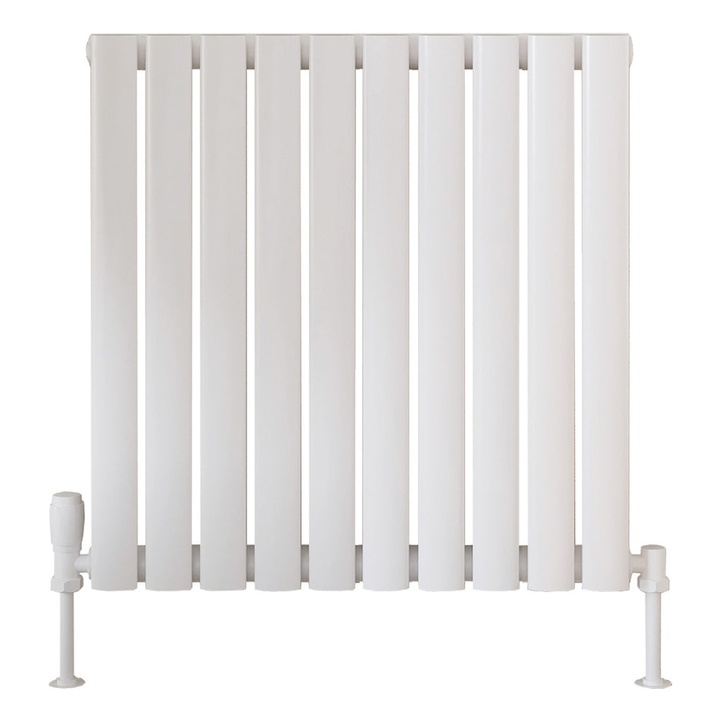 Scudo Apex Horizontal White Designer Radiator, 600mm x 590mm