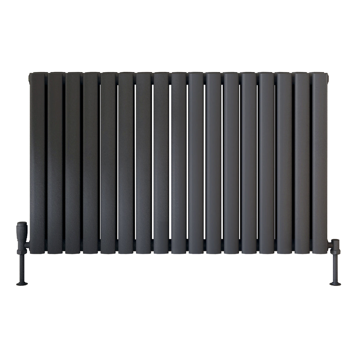 Scudo Apex Horizontal Anthracite Double Designer Radiator, 600mm X 767mm