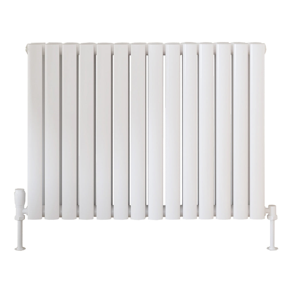 Scudo Apex Horizontal White Double Designer Radiator, 600mm x 826mm