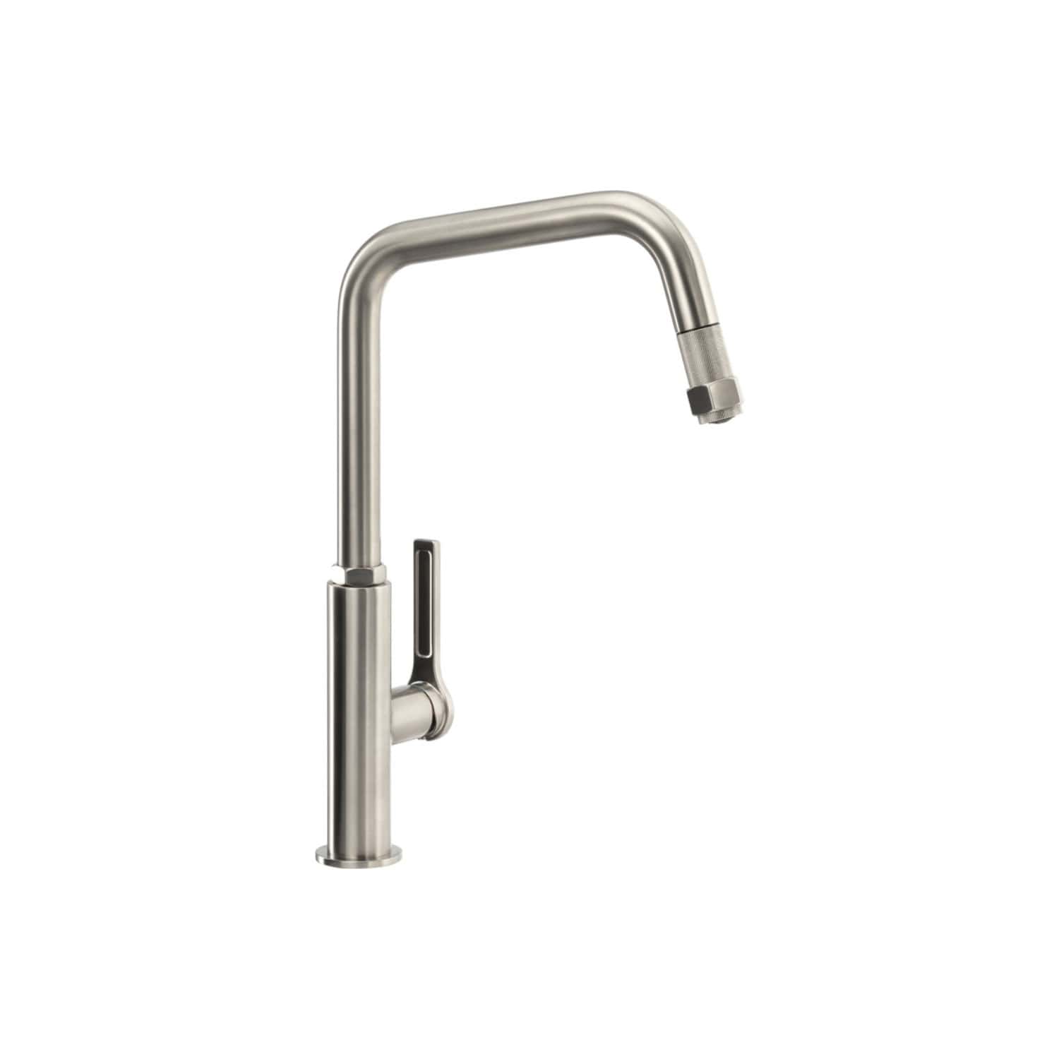 Premium stainless steel kitchen tap with pull-out spray for modern bubly bathroom and kitchen installations. Durable, sleek design, ideal for contemporary home renovations and new plumbing projects.