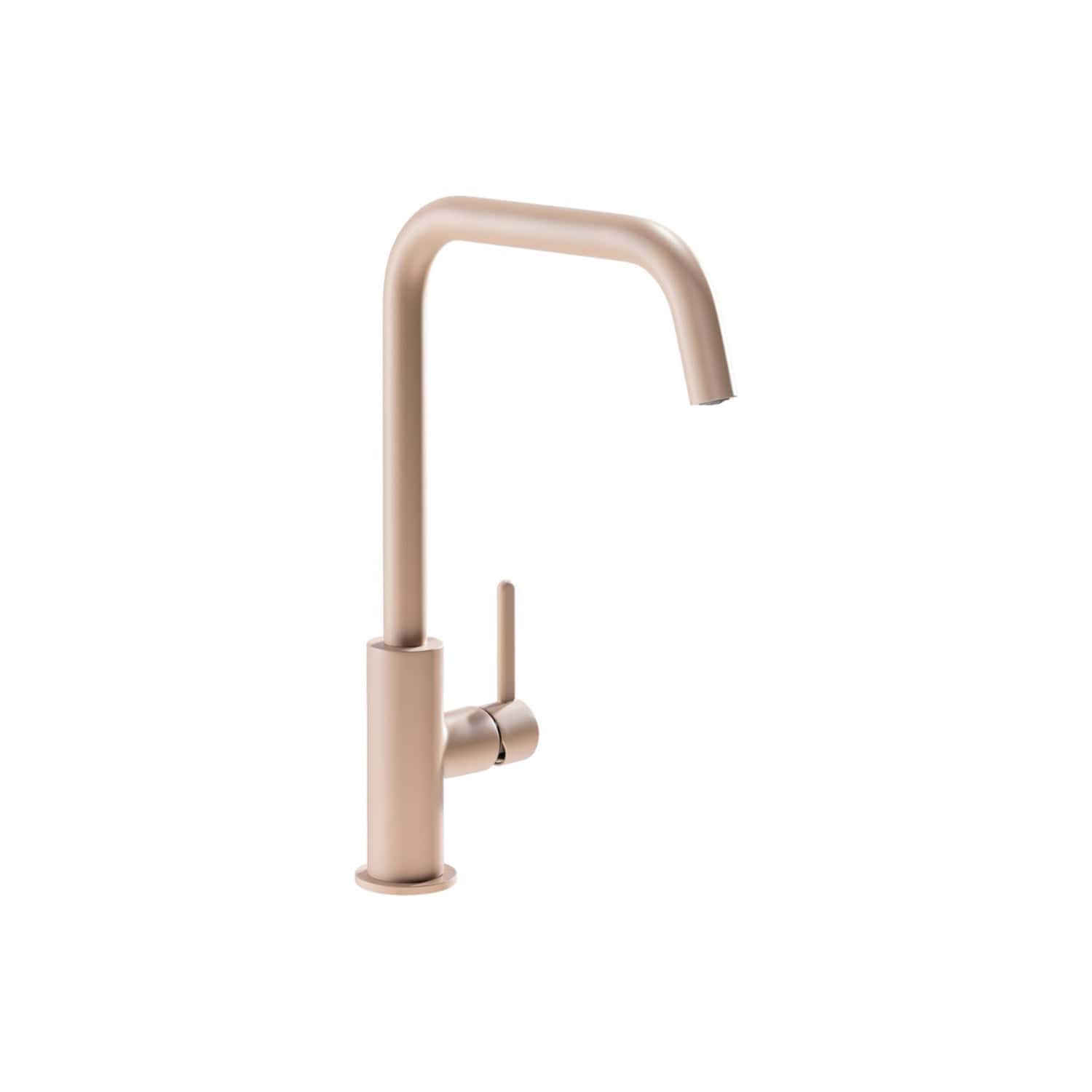 Sleek rose gold kitchen or bathroom tap with modern design, high-quality finish, and easy-to-use lever for precise water control. Perfect for contemporary home renovations and stylish interiors.