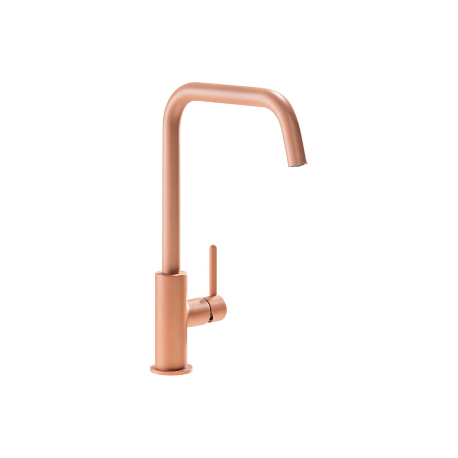 Sleek rose gold bathroom tap with modern minimalist design, high-quality finish, perfect for contemporary bathroom renovations, combining style and functionality.