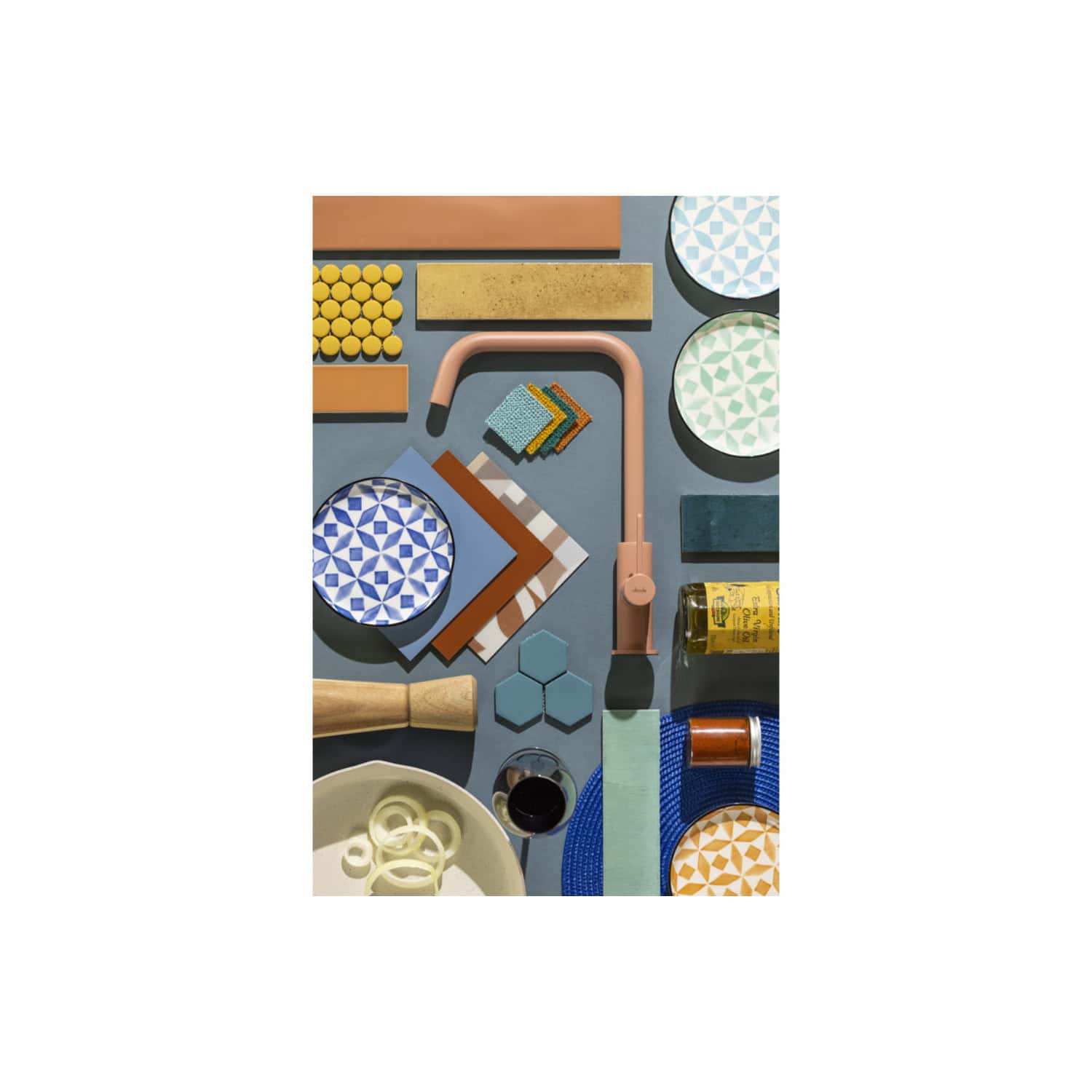 Vibrant bathroom design with colourful tiles, fixtures, and accessories showcasing modern bathroom interior styles with a focus on tiles, fittings, and decor from Bubly Bathrooms.