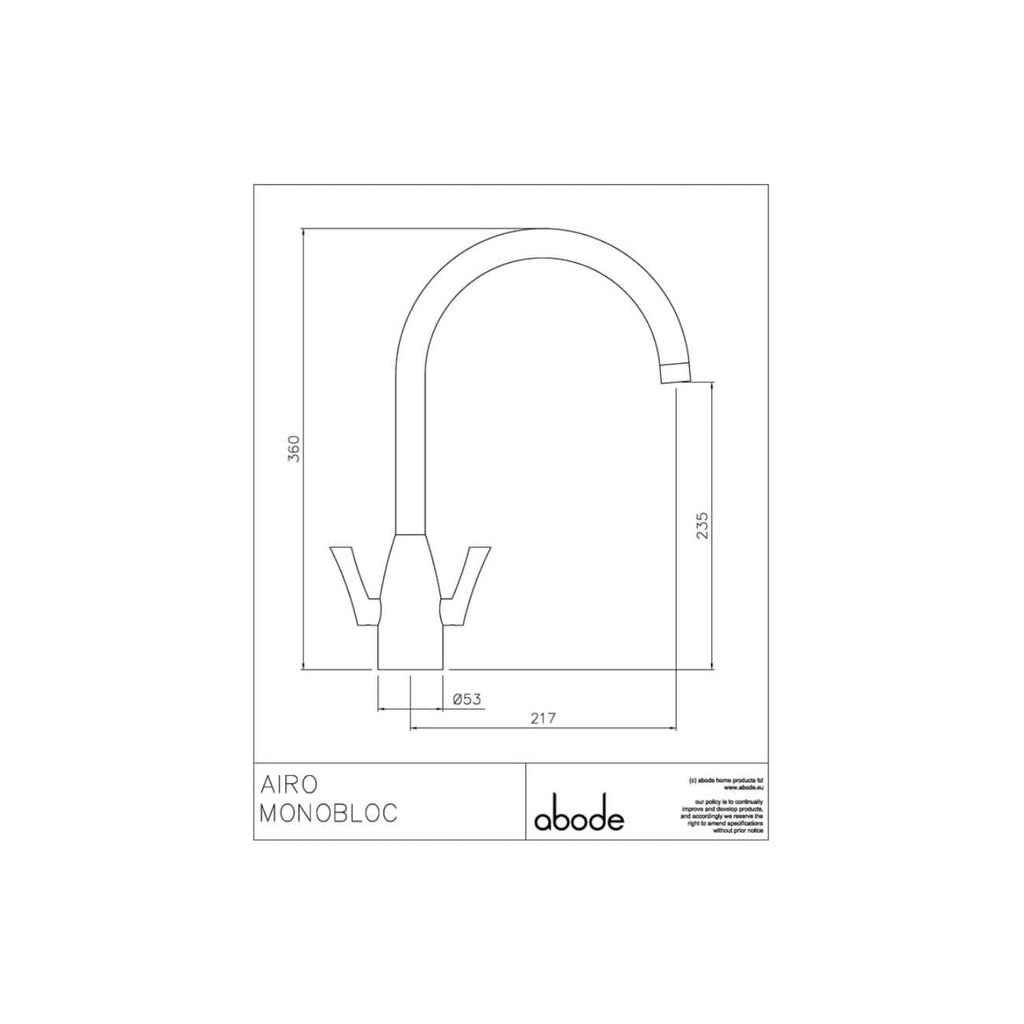 Sleek modern kitchen faucet with high arc spout and dual handles, designed for durability and style in contemporary bathrooms. Features precise measurements for installation readiness.