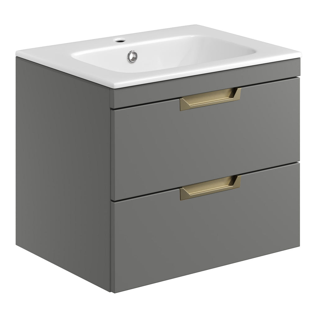 Scudo Aubrey 590mm Wall Hung Vanity Unit With Basin