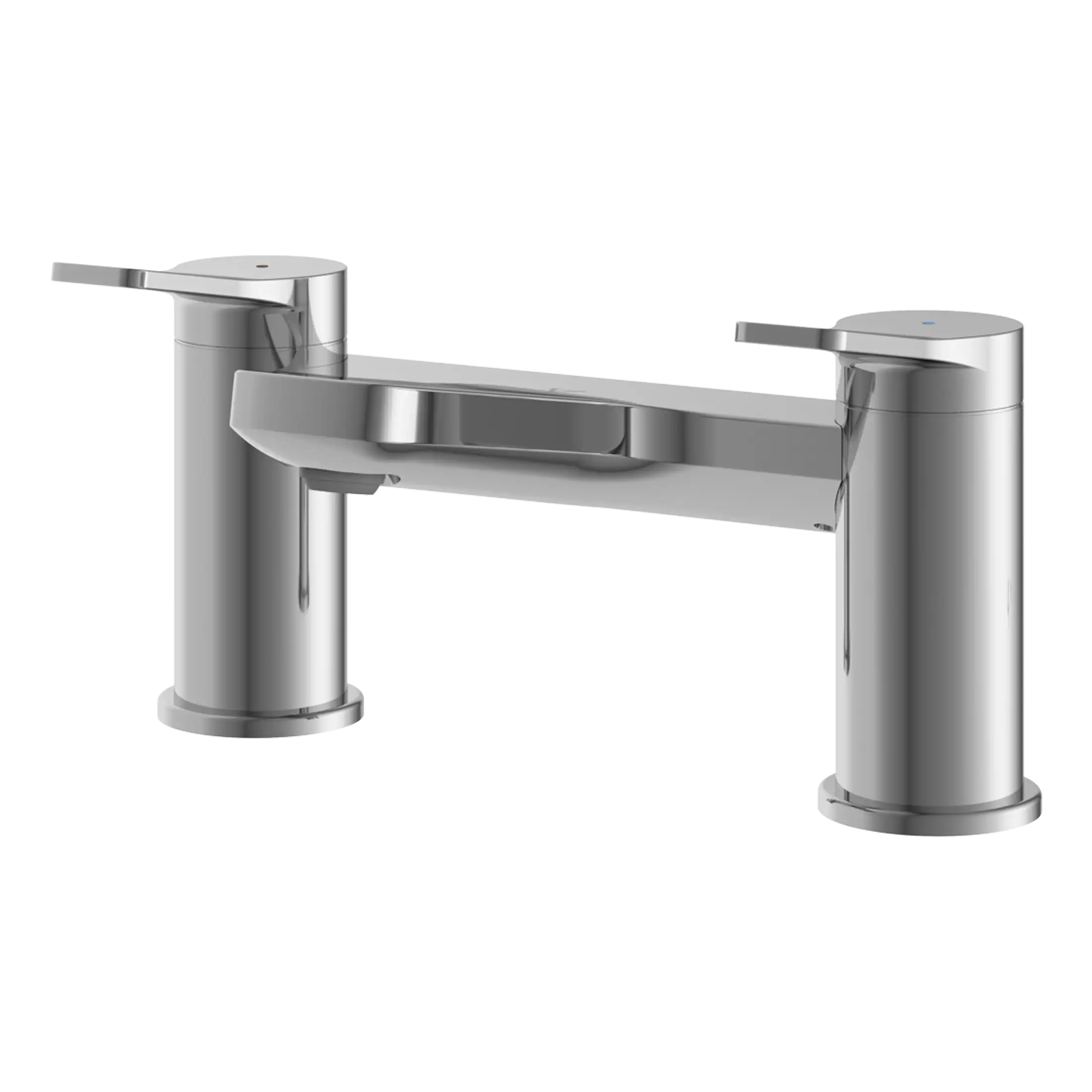 Modern chrome bathroom mixer tap with sleek design and dual handles, ideal for contemporary bathrooms. Perfect for ensuring efficient water control and style in your bathroom renovation.