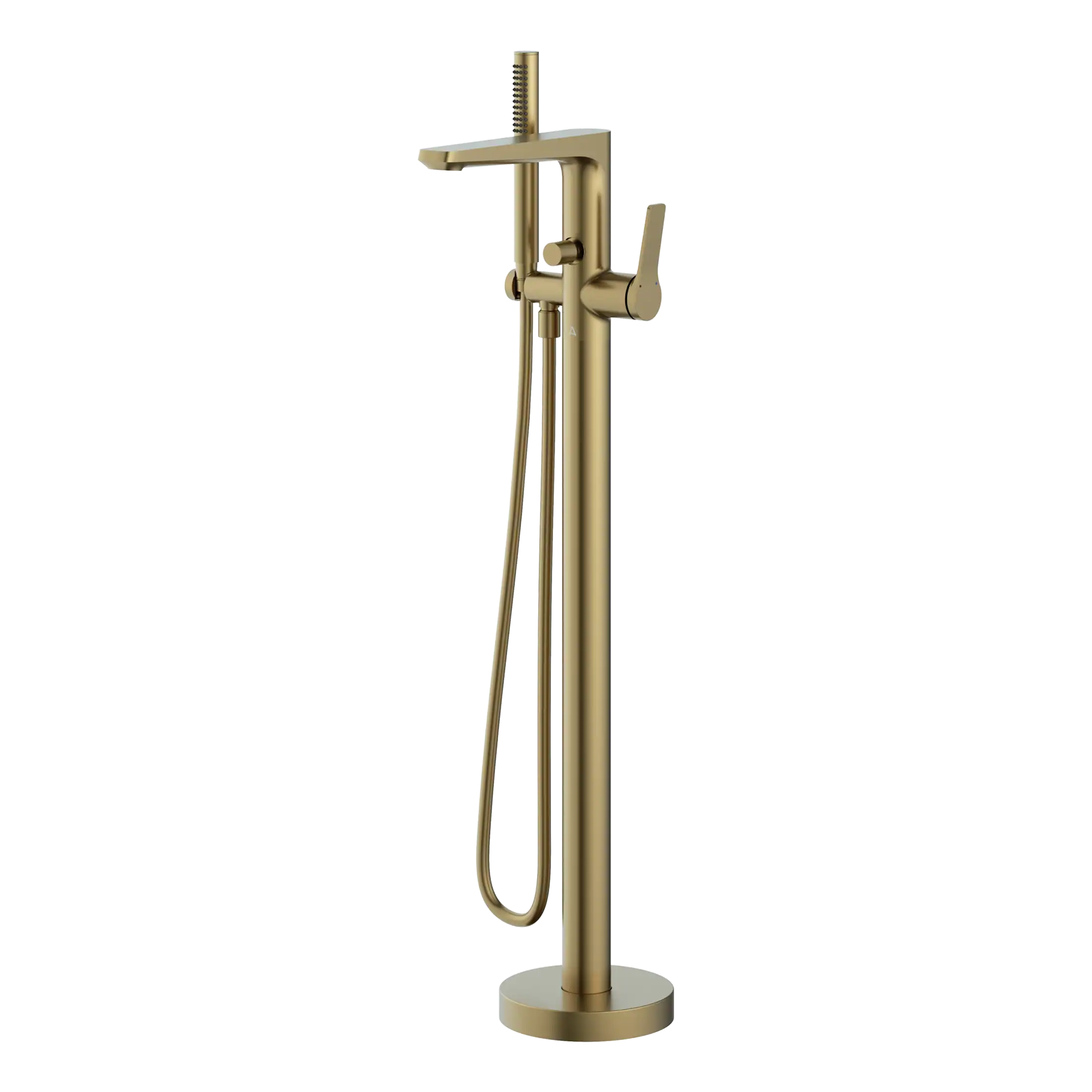 Shower thermostatic mixer tap in gold finish with handheld shower hose and modern design for luxurious bathroom bathroom decor accessories gold finish bathroom fixtures gold bathroom tap Relevance: Yes.