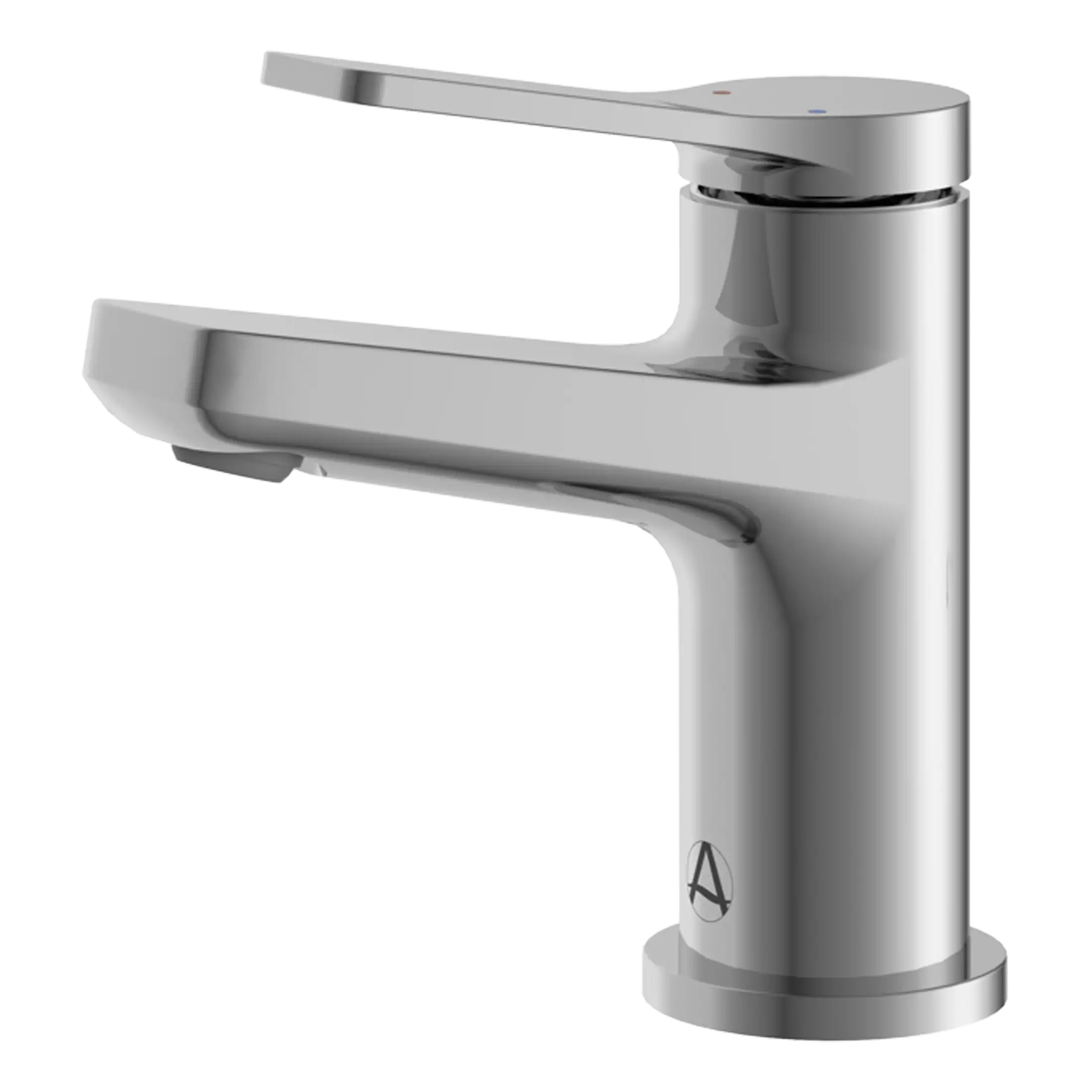 Sleek modern chrome bathroom faucet with vessel tap design, ideal for contemporary bathroom renovations and stylish basin installations.