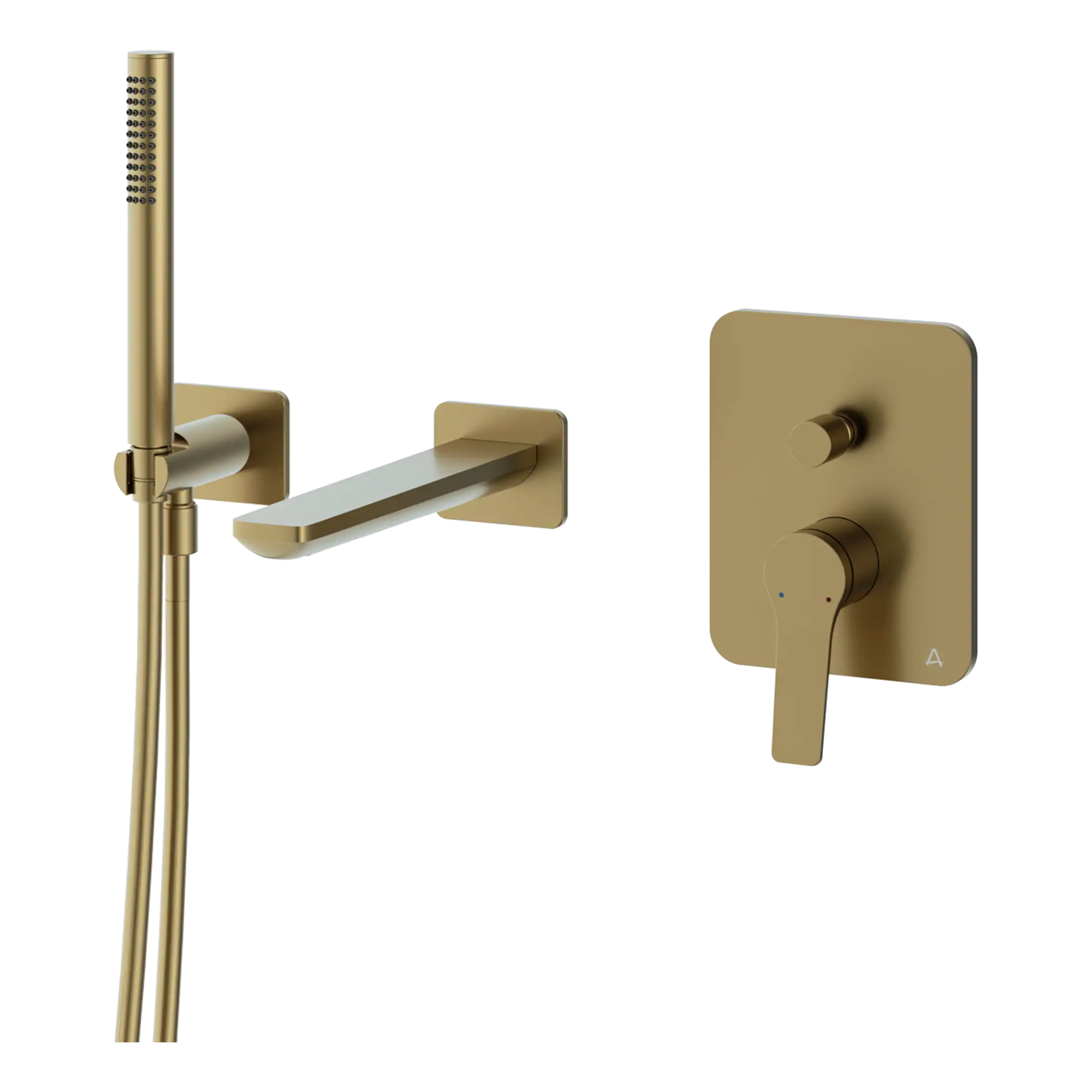 Aqualla Avante Wall Mounted Bath Shower Mixer Tap With Kit