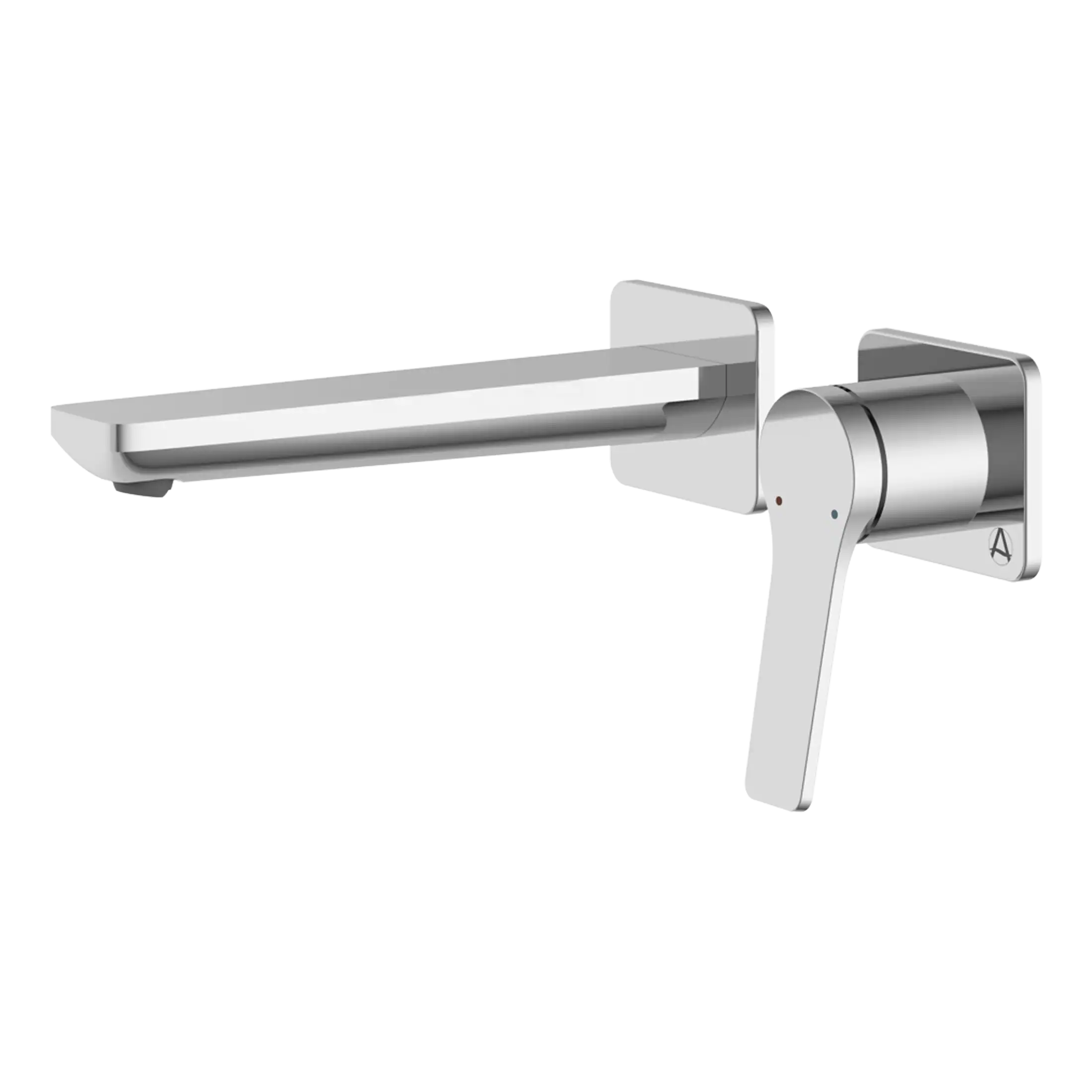 Adjustable modern shower arm in sleek silver finish for contemporary bathrooms.