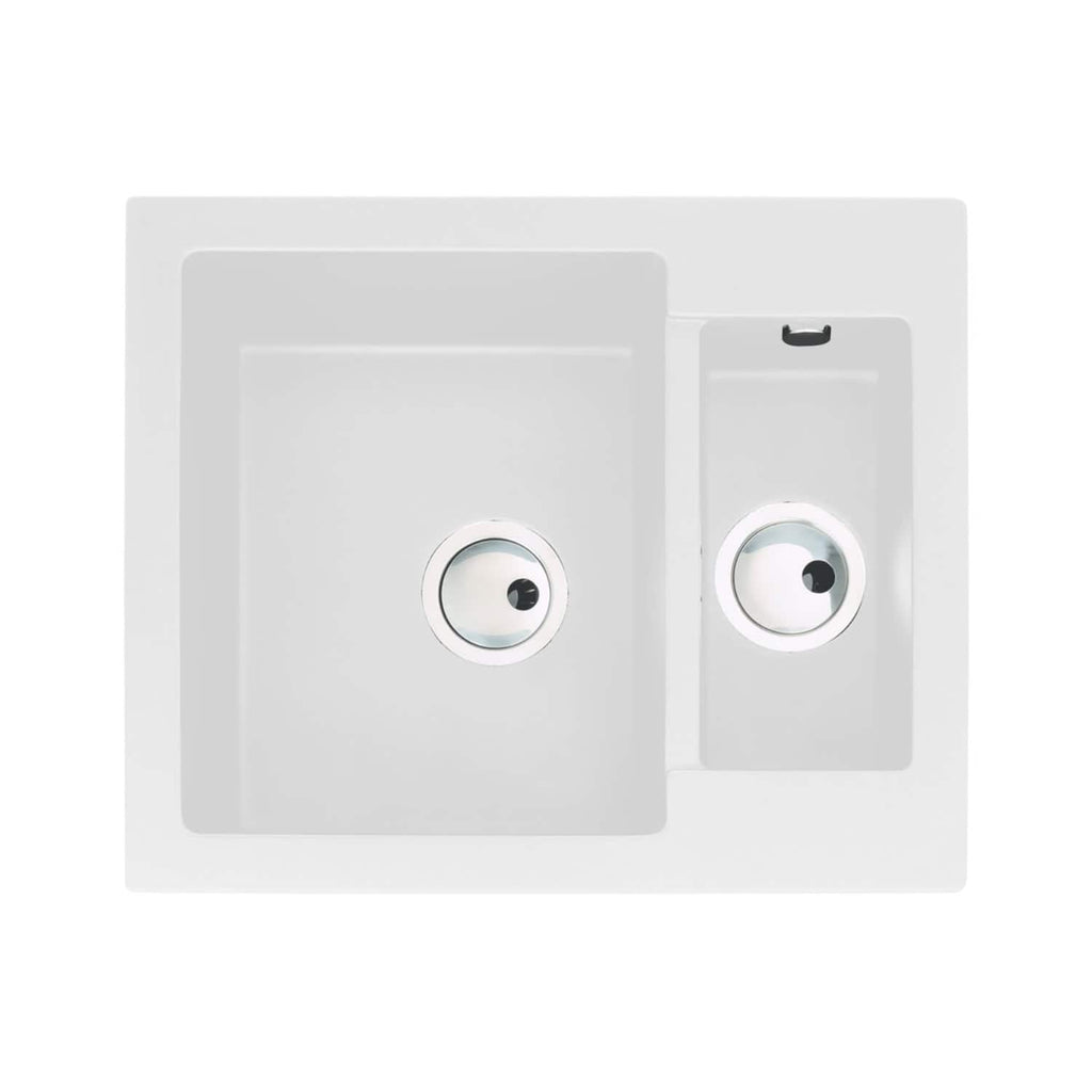 Modern white undermount kitchen sinks with dual basins, designed for style and functionality in contemporary bathrooms. Perfect for sleek bathroom renovation projects.