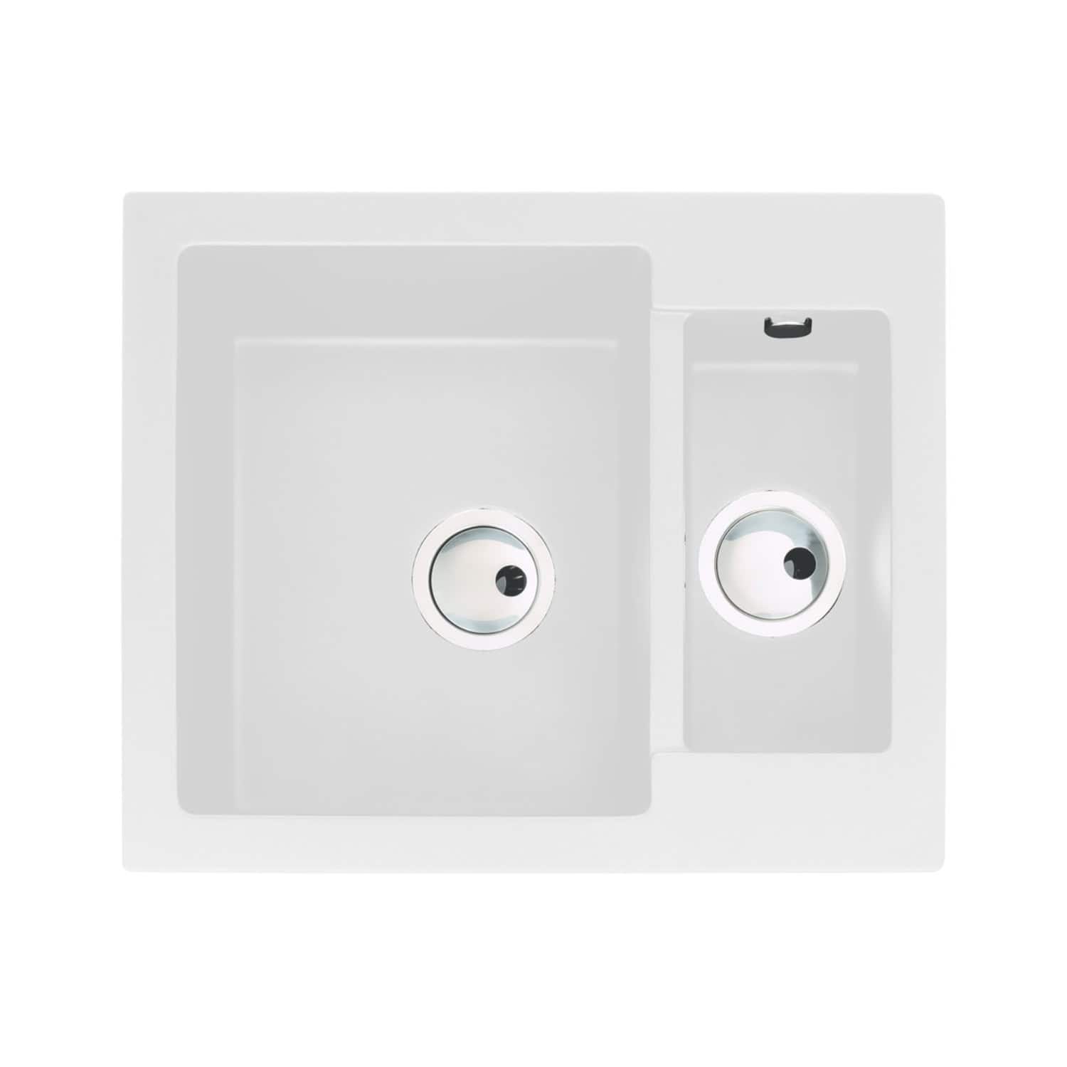 Modern white undermount kitchen sinks with dual basins, designed for style and functionality in contemporary bathrooms. Perfect for sleek bathroom renovation projects.