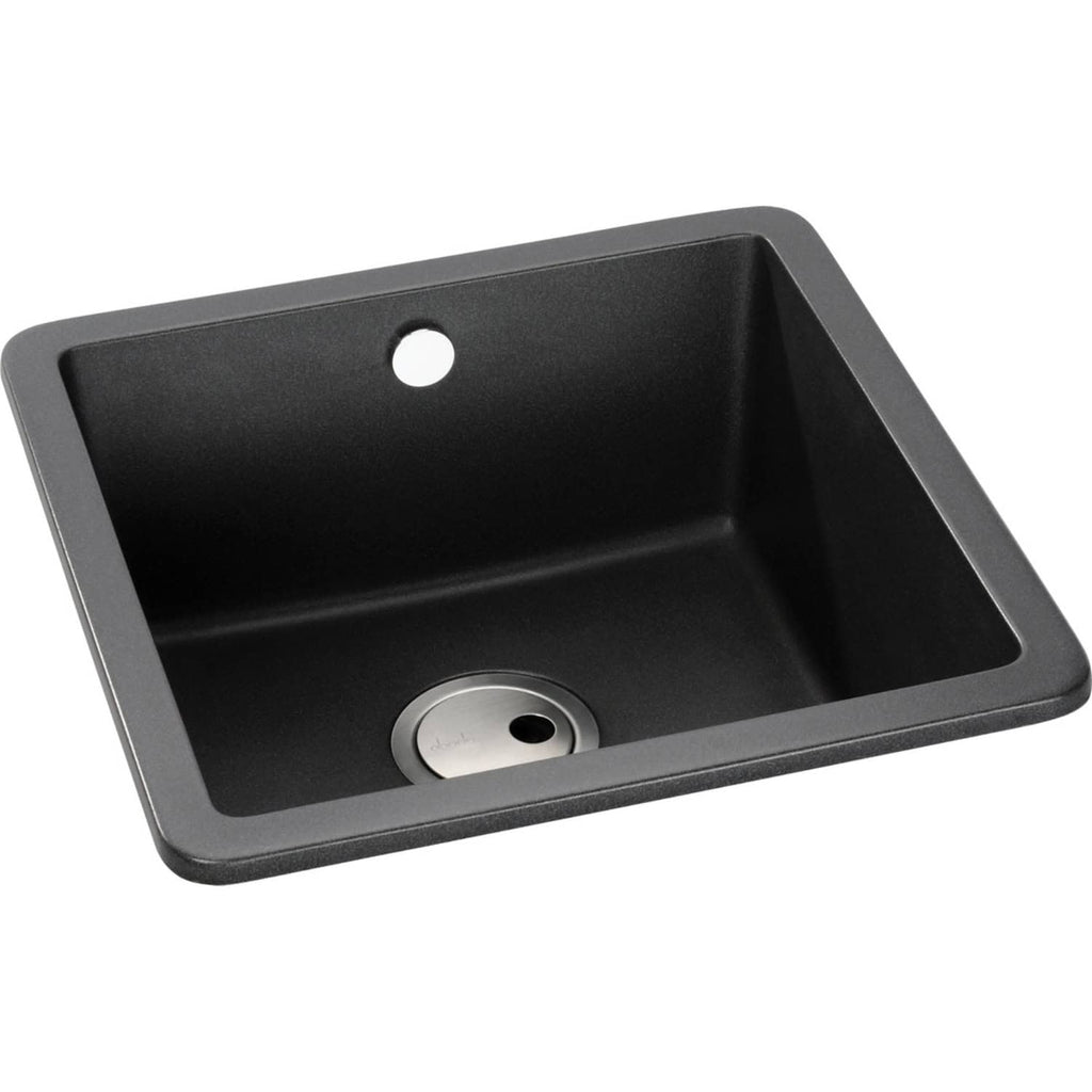 Stainless steel black kitchen sink, undermount style, featuring durable and sleek design, ideal for modern bathrooms and kitchens. Perfect for installation with Bubly Bathrooms products.