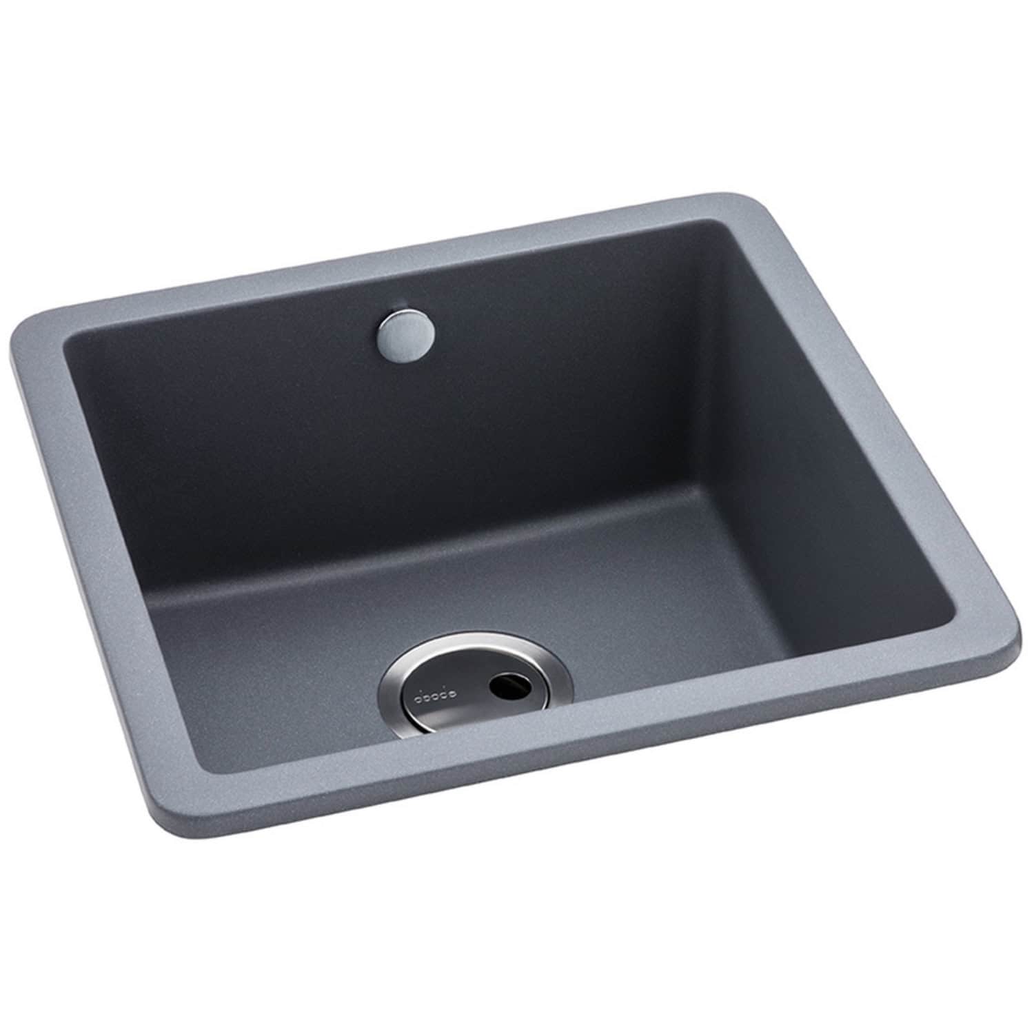 Sleek grey kitchen sink from Bubly Bathrooms featuring a modern design, durable material, and efficient drainage. Ideal for contemporary kitchens, combining style with practicality.