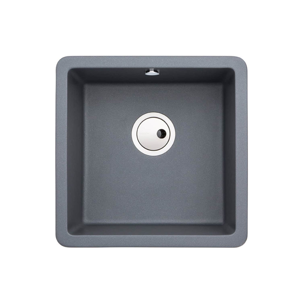 Compact grey bathroom sink with modern design and durable material, perfect for contemporary bathroom renovations and fittings. Ideal for creating stylish, functional bathroom spaces.