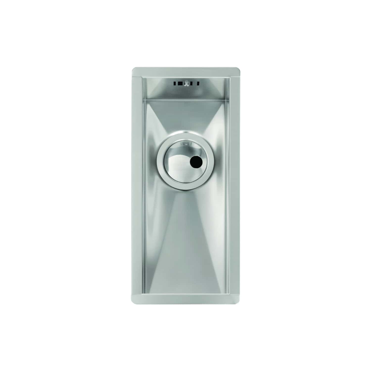 Stainless steel bathroom hand dryer with sleek modern design, suitable for commercial restrooms, providing fast and hygienic hand drying solution.