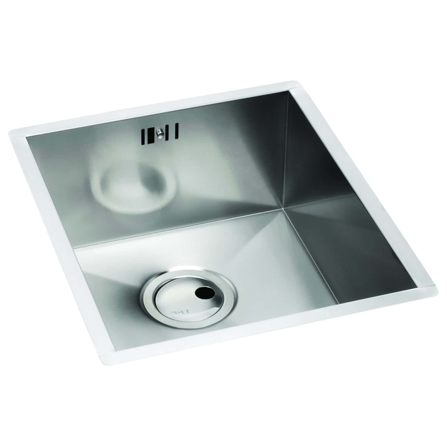 Sleek stainless steel kitchen sink with a modern square design, integrated drainage system, and durable construction perfect for contemporary bathrooms and kitchens.