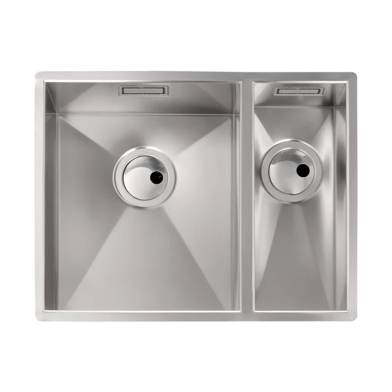 Sleek stainless steel double kitchen sink with modern design, two spacious bowls, and built-in drainage for efficient washing and food prep. Perfect for contemporary bathroom or kitchen spaces.