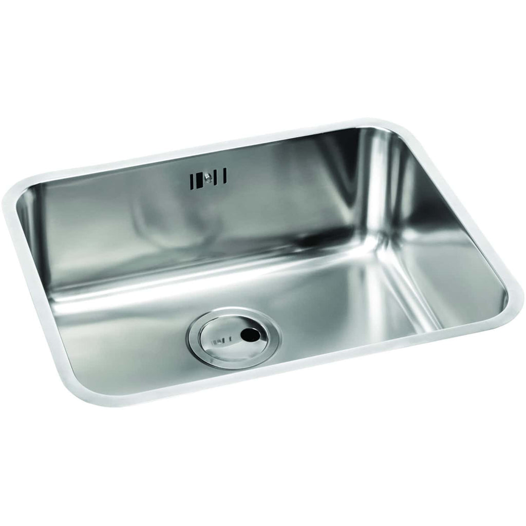 Stainless steel kitchen sink with modern design, durable and easy to clean, ideal for contemporary bathrooms and kitchens. Perfect for smooth installation and versatile interior spaces.