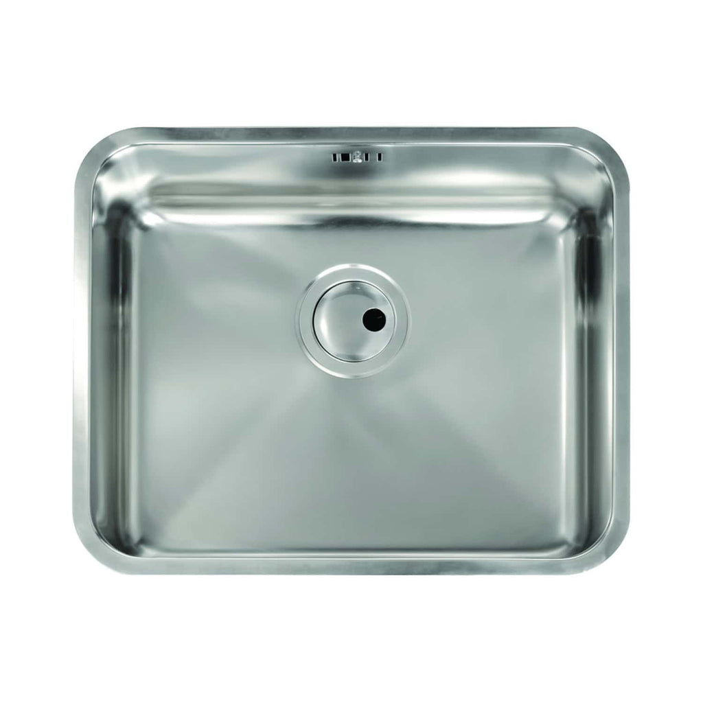 Stainless steel kitchen sink with single bowl, modern design, ideal for contemporary bathrooms, durable and easy to clean. Perfect for bathroom renovation or upgrade projects.