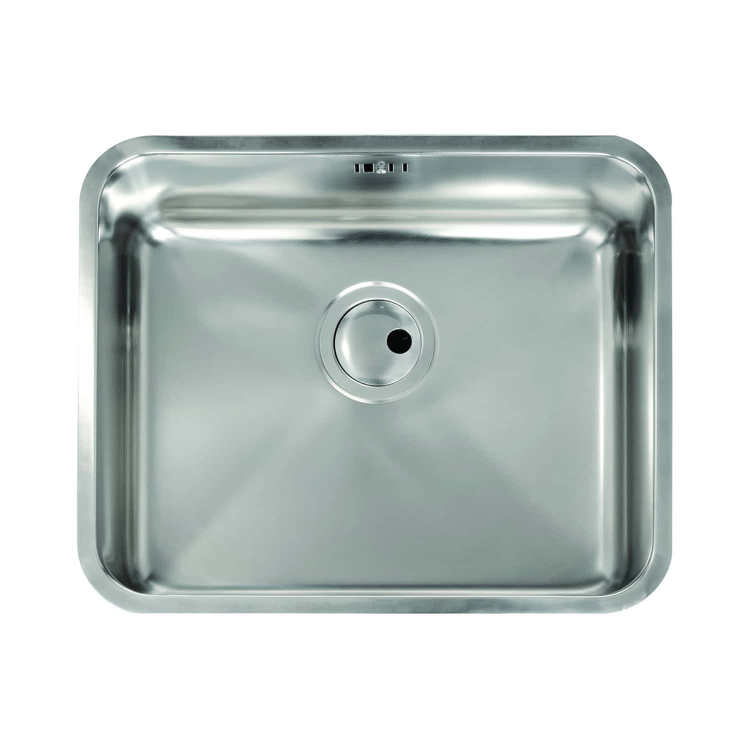 Stainless steel kitchen sink with single bowl, modern design, ideal for contemporary bathrooms, durable and easy to clean. Perfect for bathroom renovation or upgrade projects.
