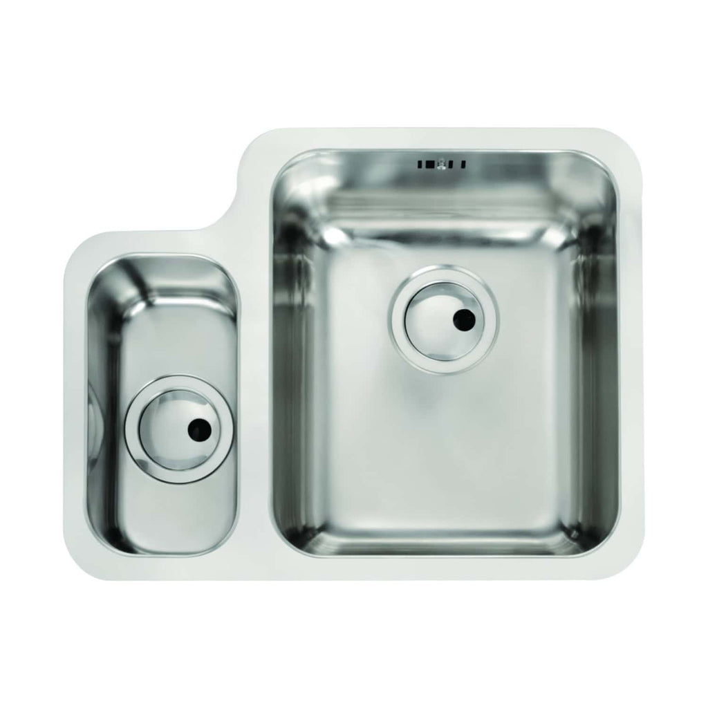 Stainless steel double kitchen sink with integrated draining boards, ideal for modern bathroom or kitchen renovation projects. Durable, sleek design perfect for contemporary home interiors.