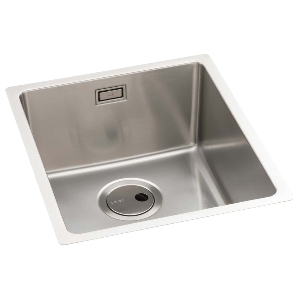 Stainless steel kitchen sink with integrated drainage and modern design, perfect for contemporary bathrooms and kitchens, from Bubly Bathrooms UK.