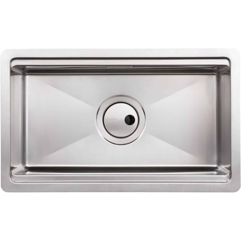 Stainless steel kitchen sink with modern design, integrated drain, and durable surface, ideal for contemporary bathrooms and kitchens. Perfect for sleek and functional bathroom upgrades.