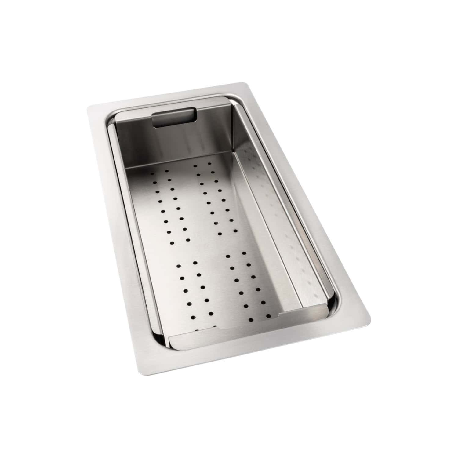 Stainless steel ambulant sink with perforated surface for hygiene and durability, ideal for commercial or professional kitchen environments.