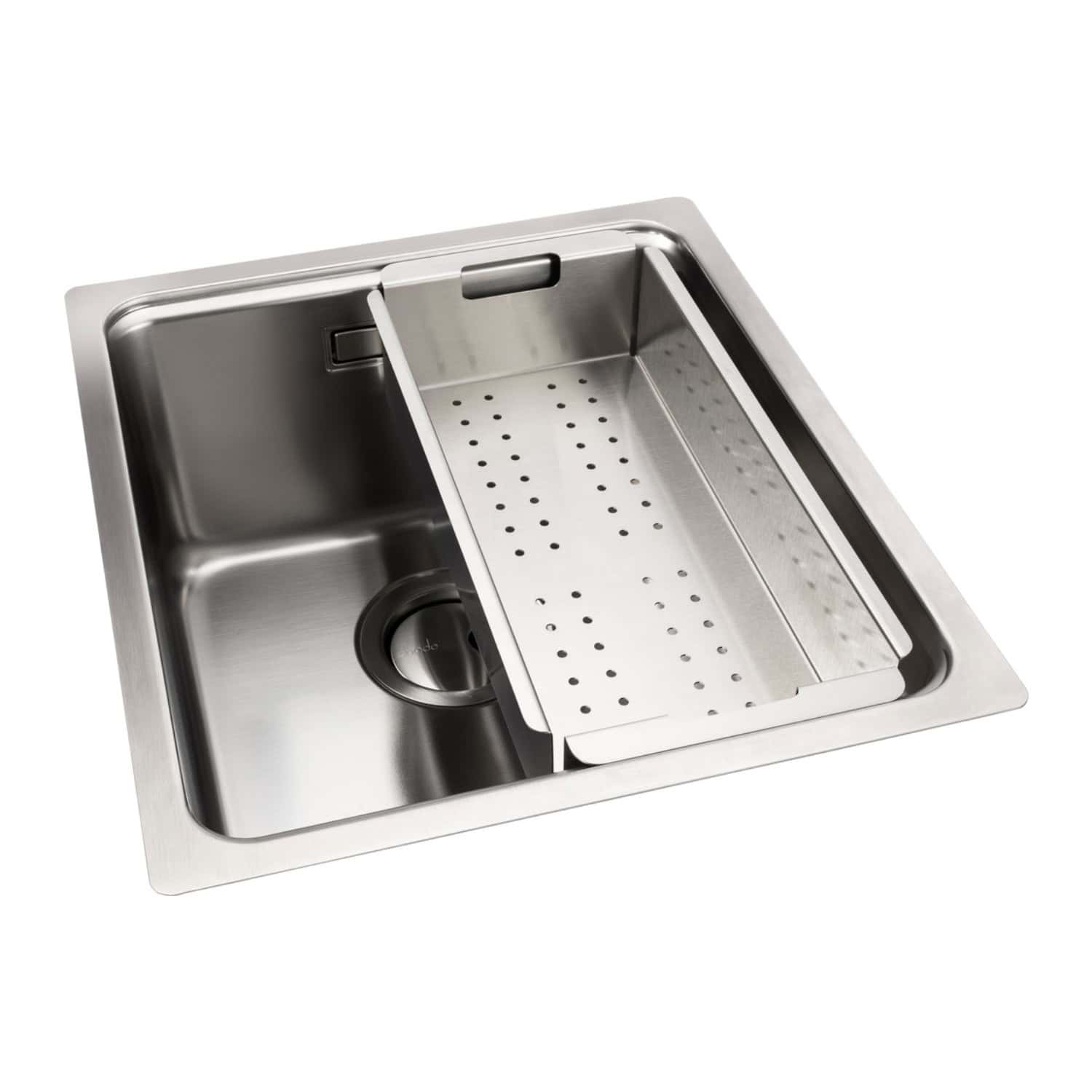 Stainless steel kitchen sink with integrated draining board, ideal for modern bathroom and kitchen renovation projects. Durable, easy to clean, and perfect for household use.