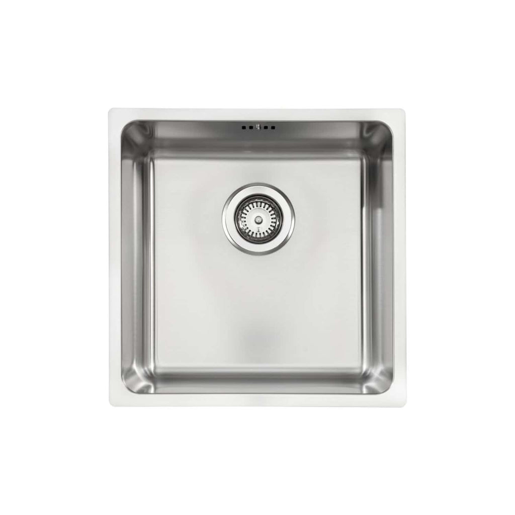 Stainless steel undermount kitchen sink, modern and durable, ideal for contemporary bathrooms and kitchens for seamless style and easy cleaning.