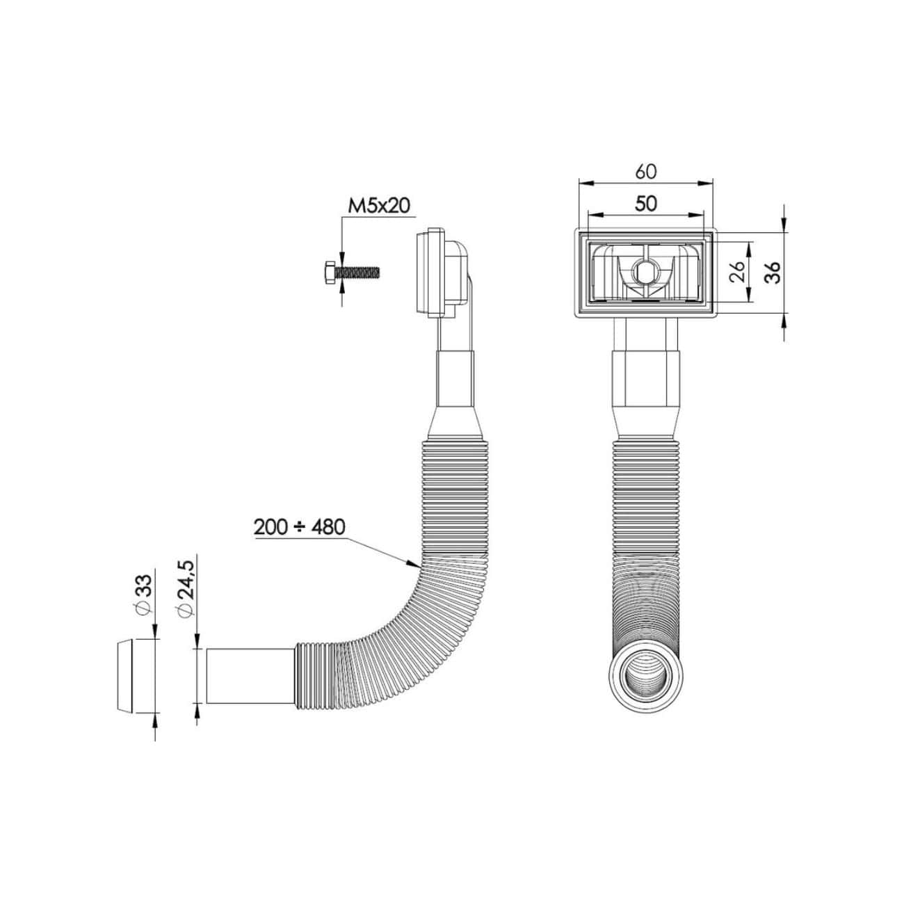 Flexible bathroom waste pipe with adjustable length and durable corrugated design, ideal for modern bathroom installations and plumbing repairs.