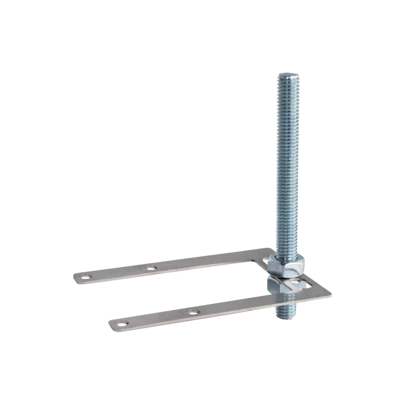 Adjustable bathroom mirror support bracket with metal mount and screw mechanism, ideal for secure installation of bathroom mirrors and fittings.