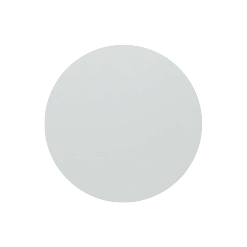 Bright grey circular bathroom tile, modern and sleek design, ideal for contemporary bathroom renovations, provides a clean and elegant finish.
