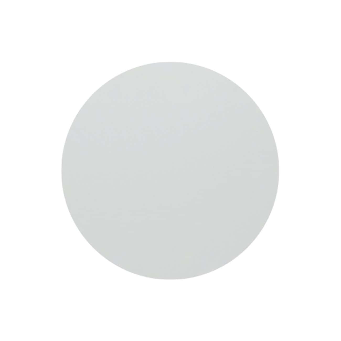 Bright grey circular bathroom tile, modern and sleek design, ideal for contemporary bathroom renovations, provides a clean and elegant finish.