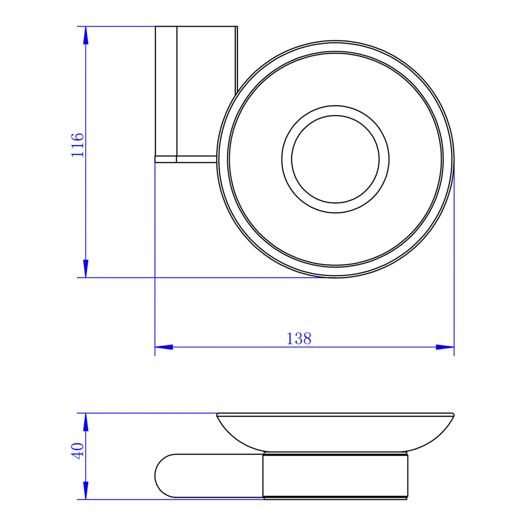 Schematic drawing of a modern bathroom sink with detailed measurements for installation. Features a round basin and sleek design, ideal for contemporary bathroom spaces. Perfect for bathroom renovation or design planning.
