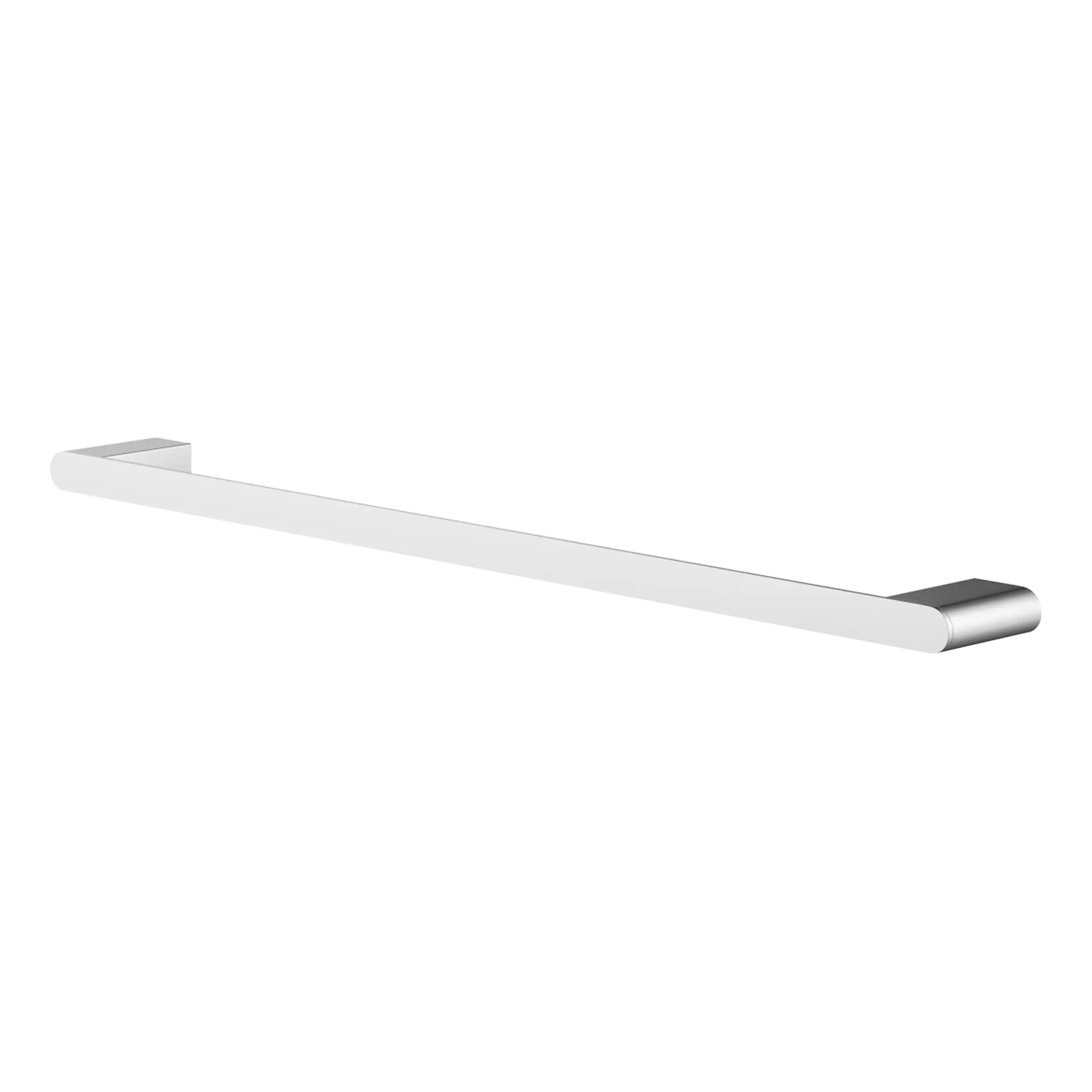 Sleek white bathroom towel rail with modern minimalist design, perfect for contemporary bathrooms, providing efficient towel drying and adding elegant style to bathroom decor.