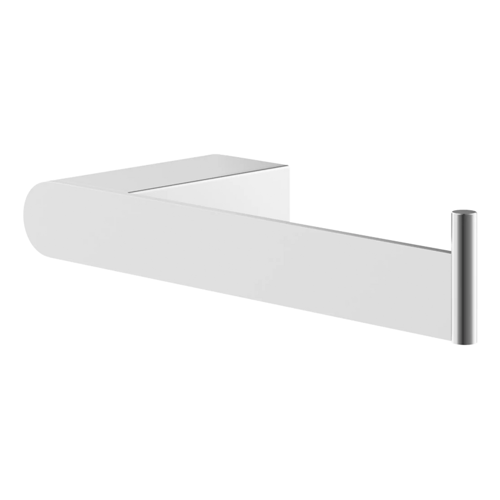 Sleek white bathroom towel rail with modern design, perfect for contemporary bathrooms, providing stylish storage and easy towel drying functionality.