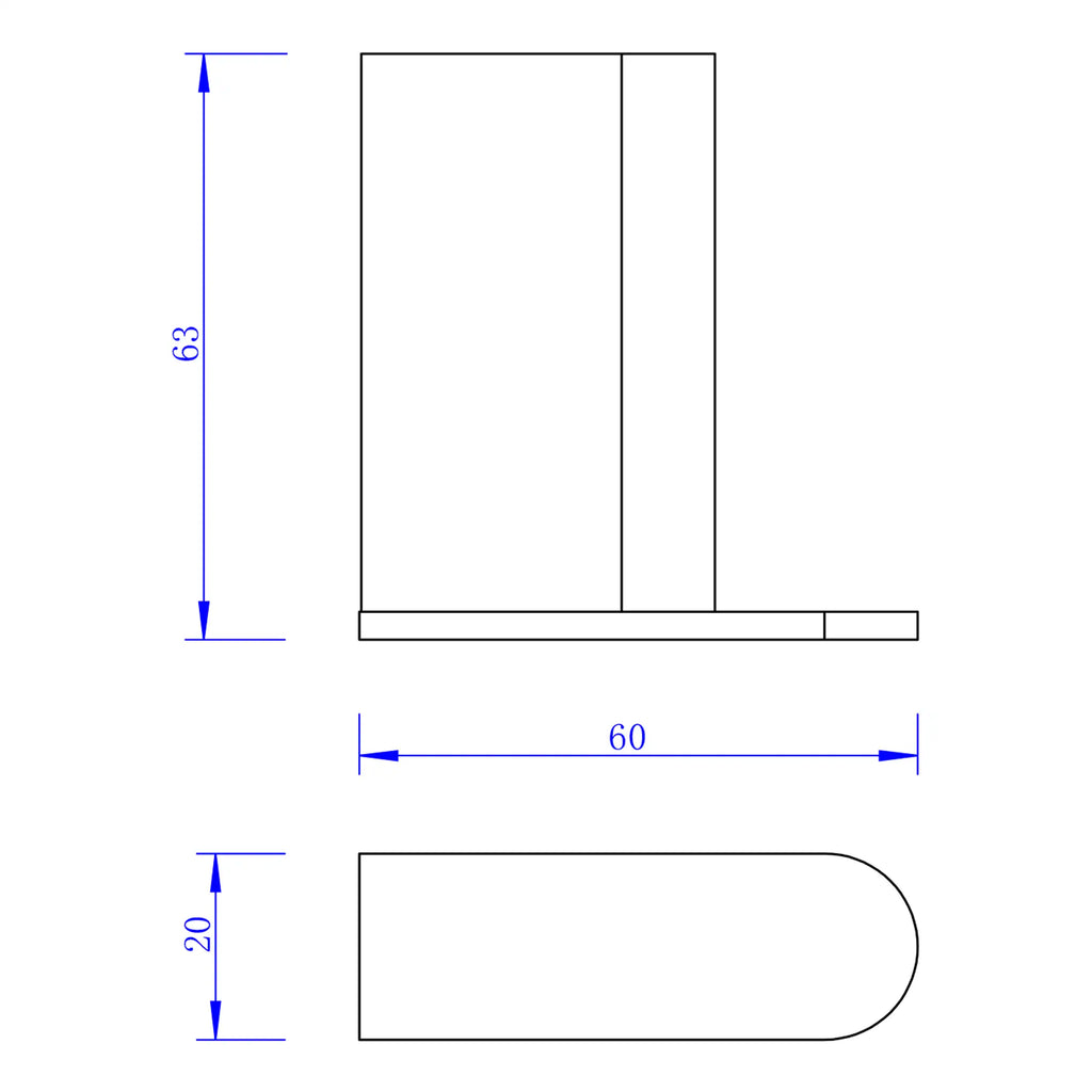 Modern shower enclosure with sleek design, 60cm wide by 63.3cm tall, featuring a durable frame and clear glass for stylish bathroom upgrades.