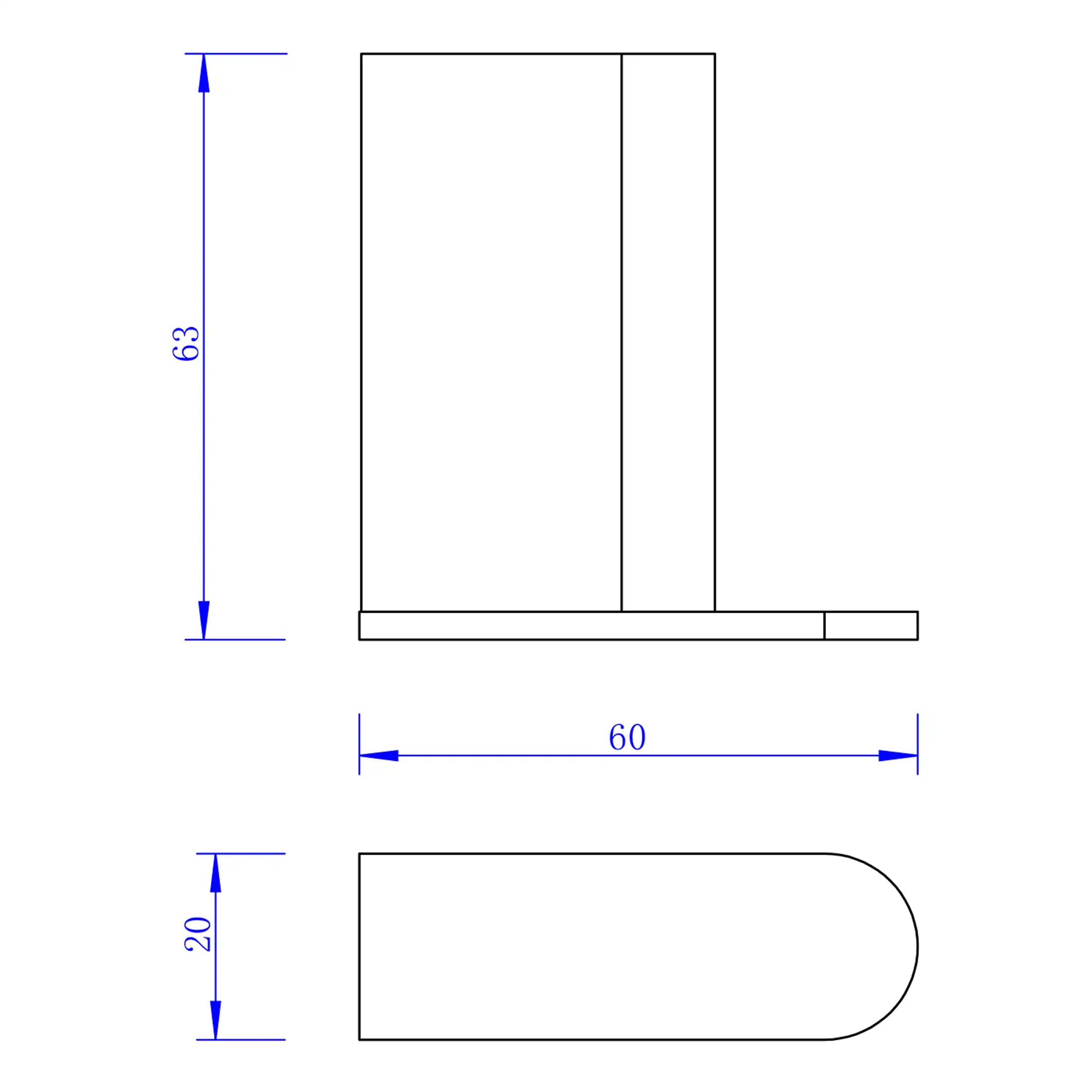 Modern shower enclosure with sleek design, 60cm wide by 63.3cm tall, featuring a durable frame and clear glass for stylish bathroom upgrades.