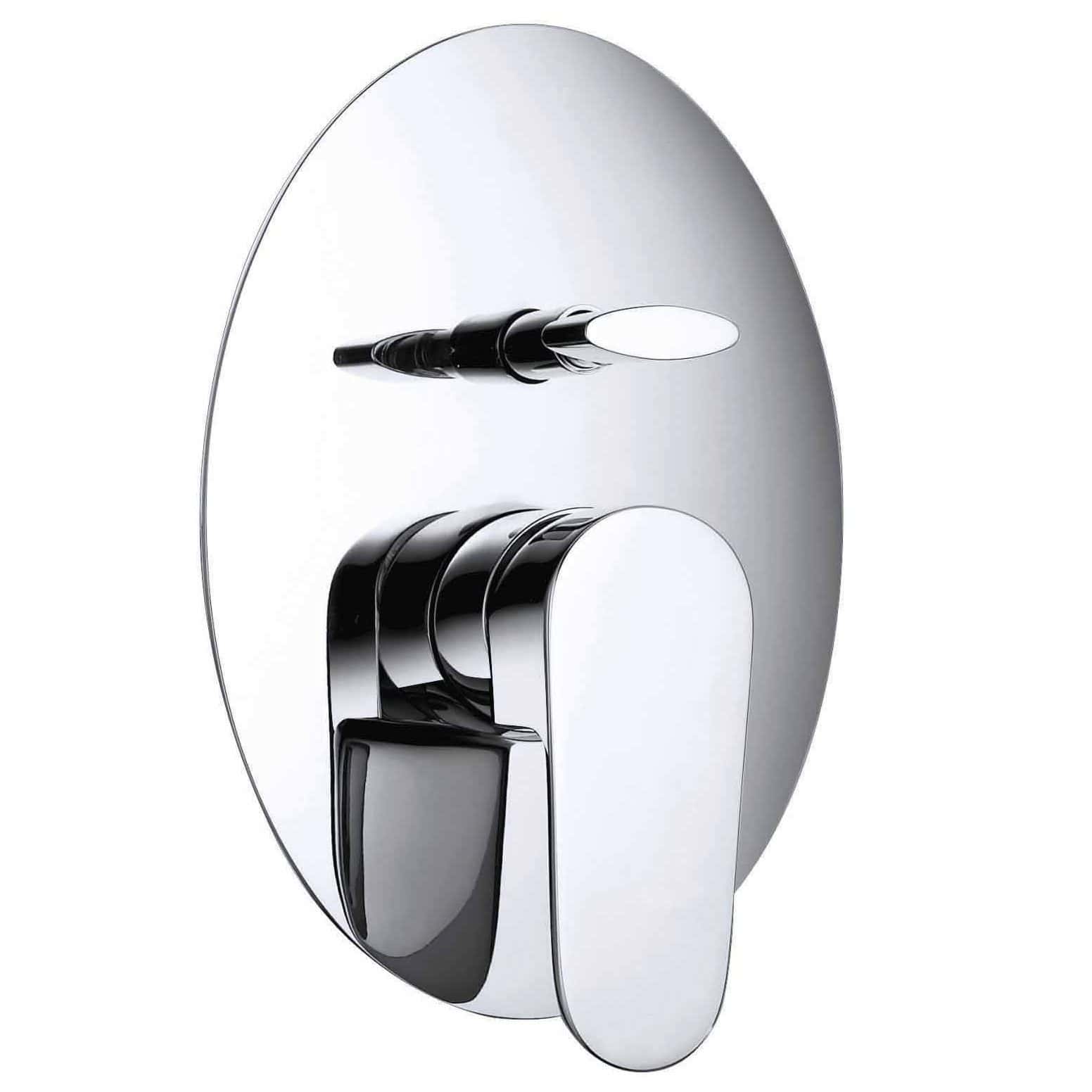 Sleek chrome shower faucet with modern design, perfect for contemporary bathrooms and high-quality bathroom fixtures.