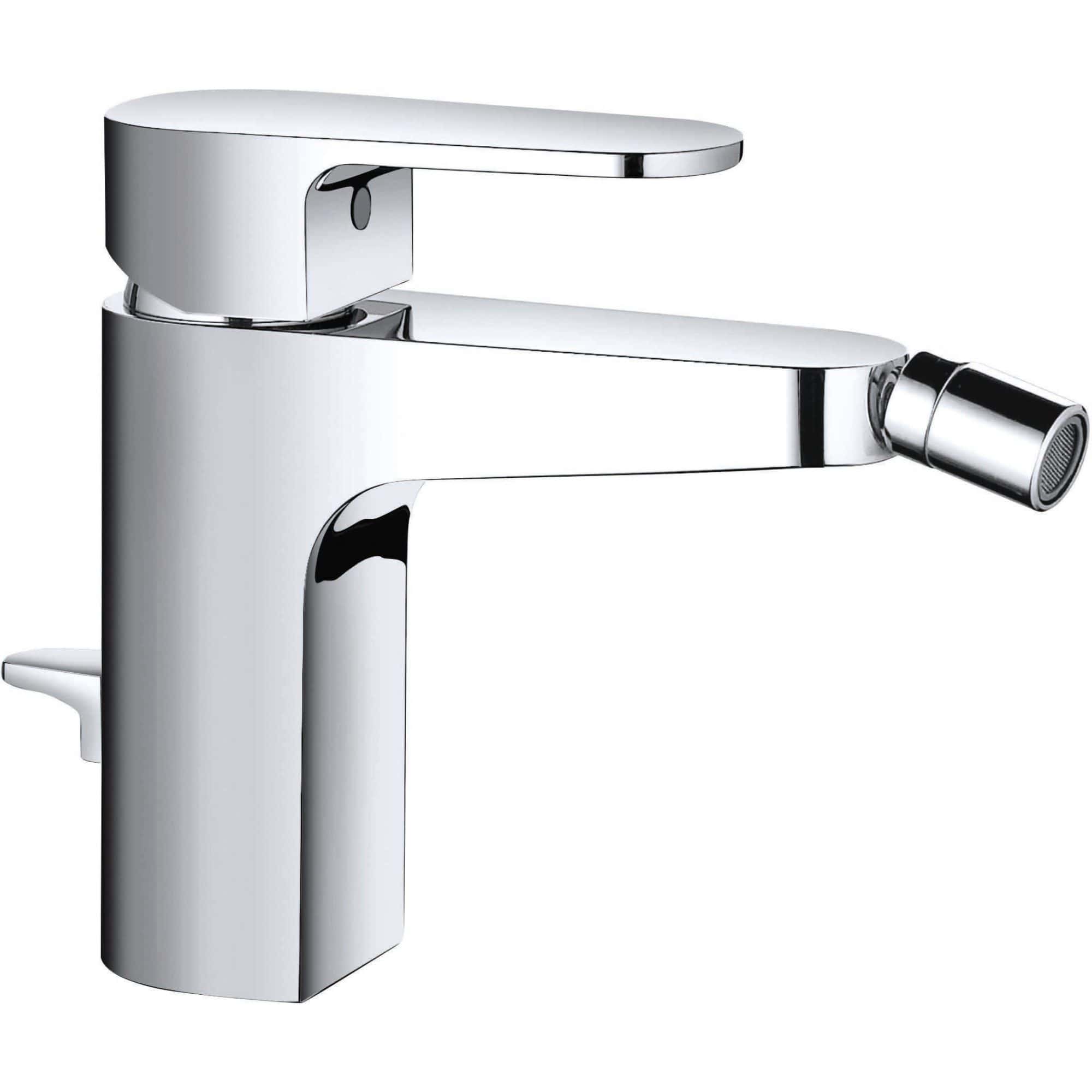 Chrome bathroom mixer tap suitable for contemporary bathrooms.