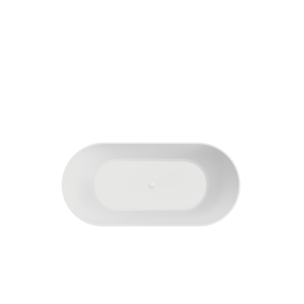 Scudo Labyrinth 1700mm x 800mm White Freestanding Bath - top view