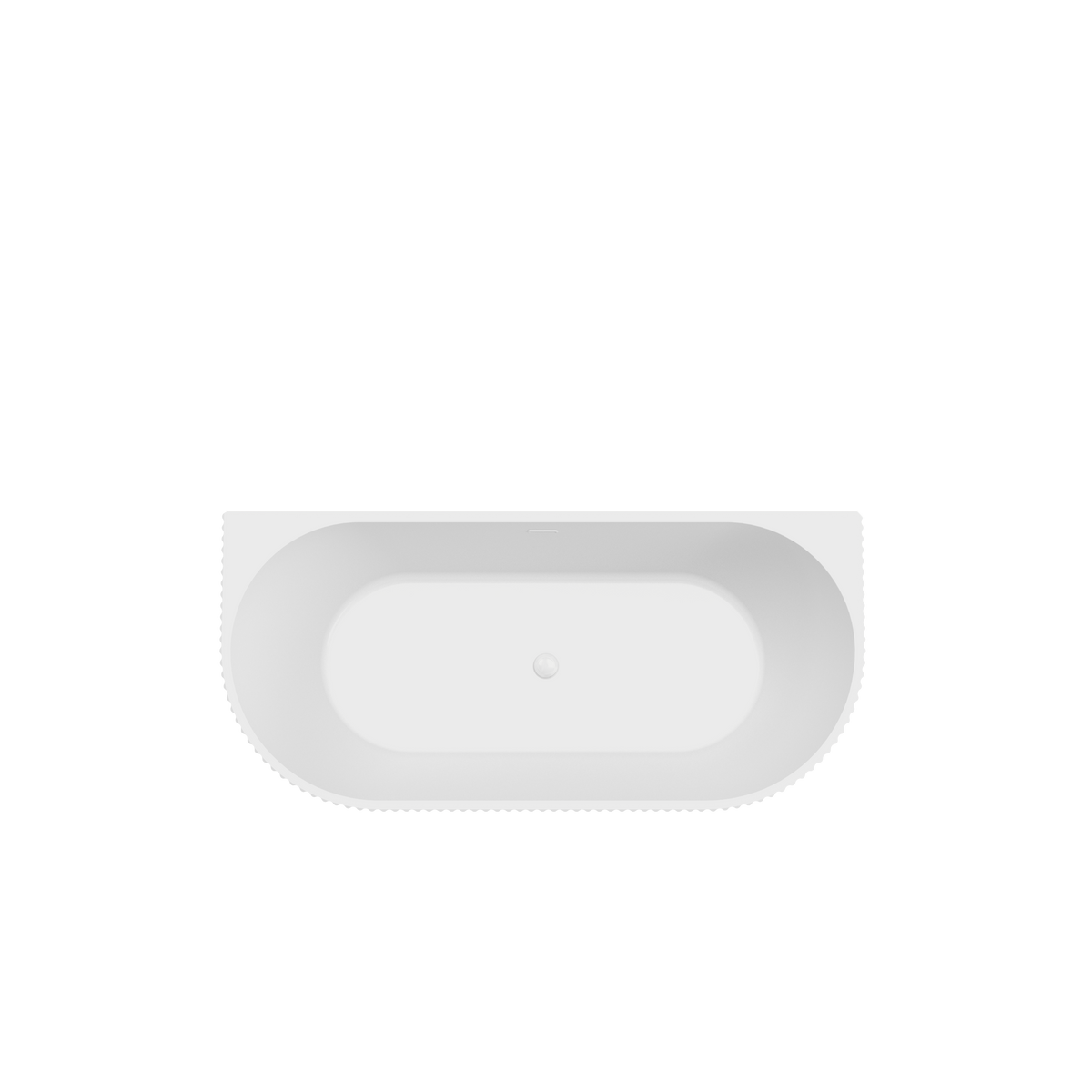 Scudo Labyrinth 1700mm x 800mm White Back to Wall Bath - top view