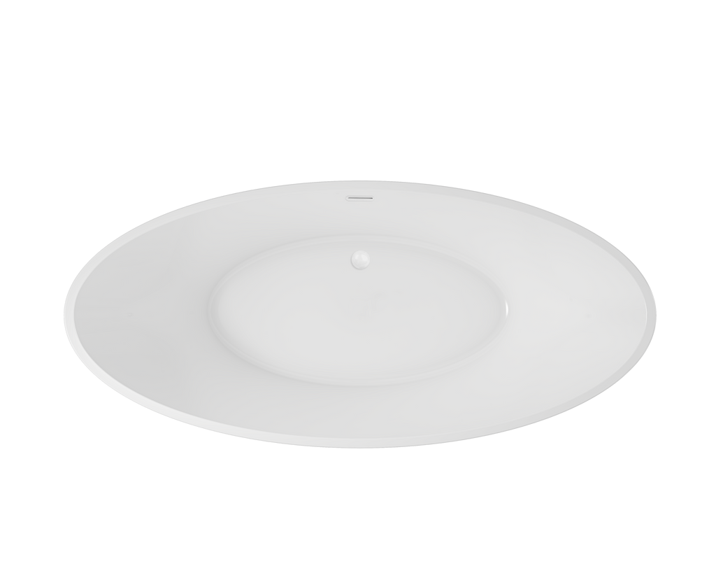 Scudo Aruba Double Ended Freestanding Bath - 1700mm x 800mm - White - top view