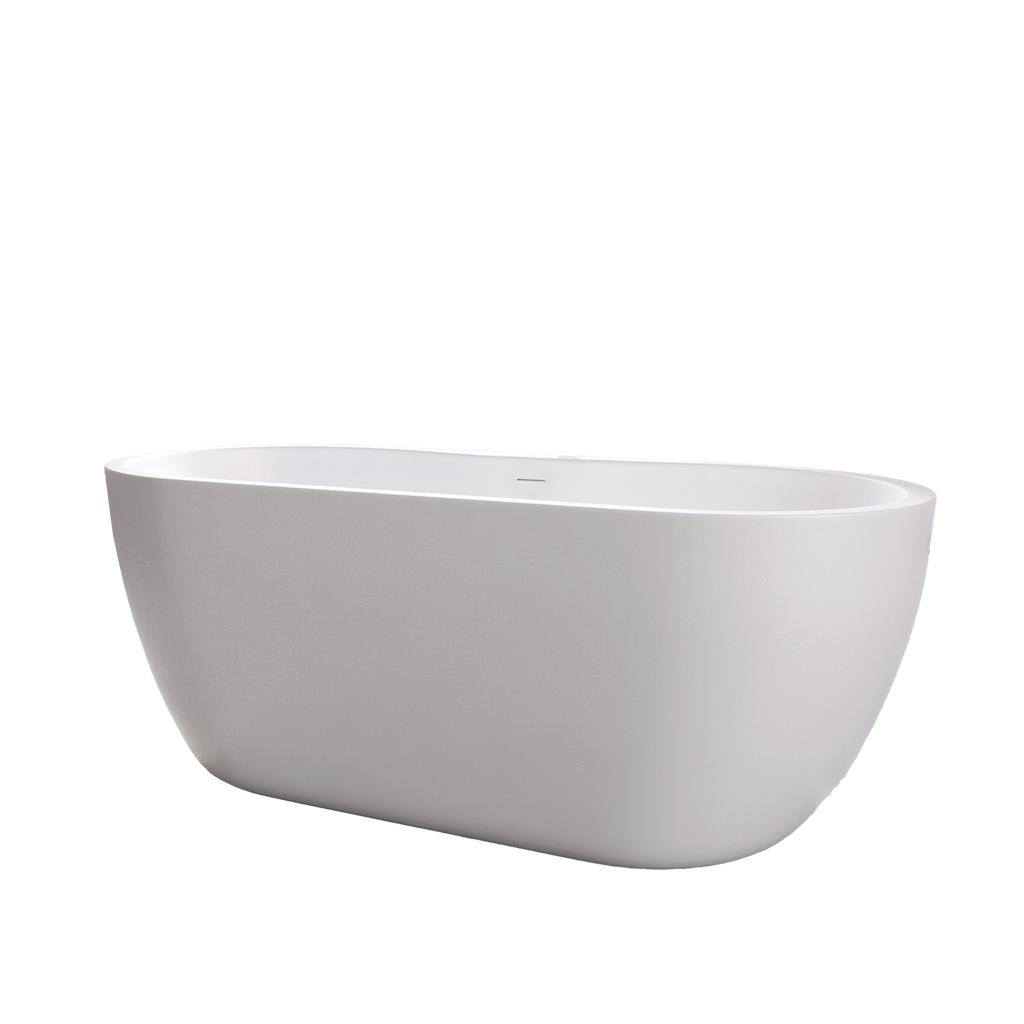 Scudo Onyx Double Ended Freestanding Bath - 1655mm x 750mm - White