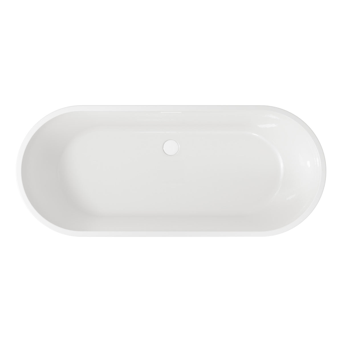 Scudo Form Double Ended Freestanding Bath - 1650mm x 750mm - White