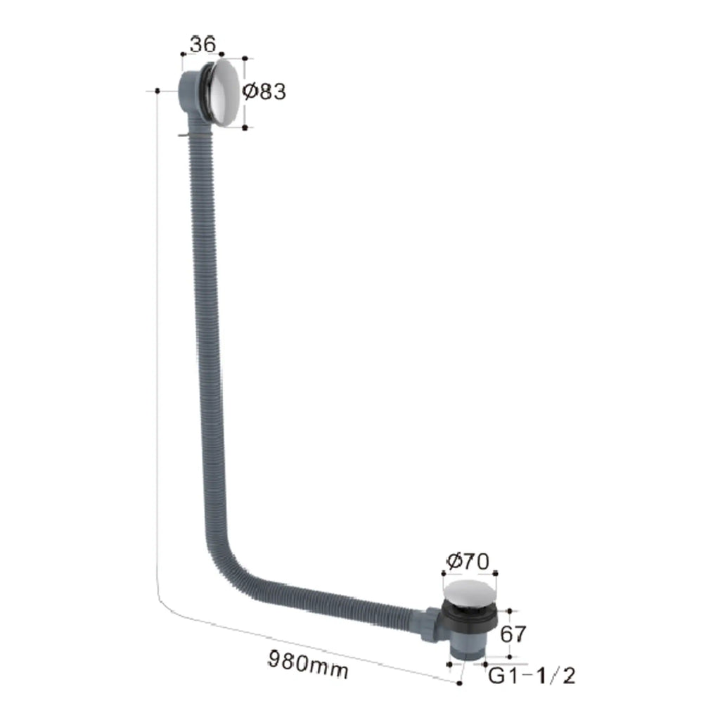 Flexible kitchen sink waste pipe with adjustable length and connectors for efficient drainage. Ideal for modern bathroom and kitchen plumbing installations.