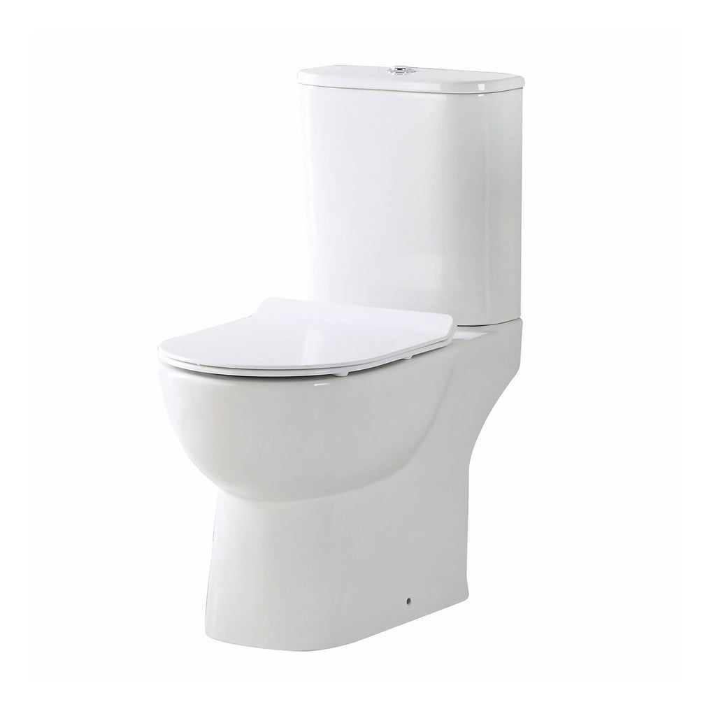 Scudo Belini Rimless Close Coupled Toilet With Cistern and Slim Soft Close Seat - White